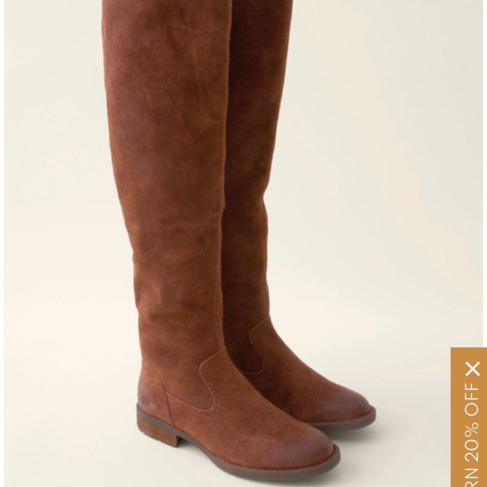 BORN | Borman Tall Boots Suede Leather Boots in Rust Size 8 New